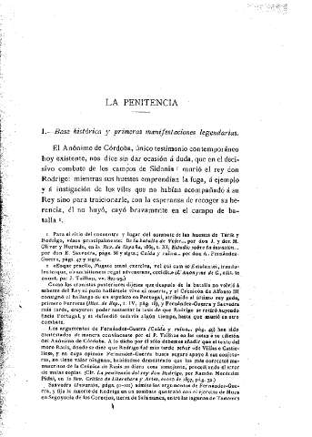 [La Penitencia y I.- Base histórica  y primeras...] 141