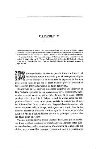 [Capitulo V. Vicisitudes por que pasa el alcázar hasta 1710...] 109