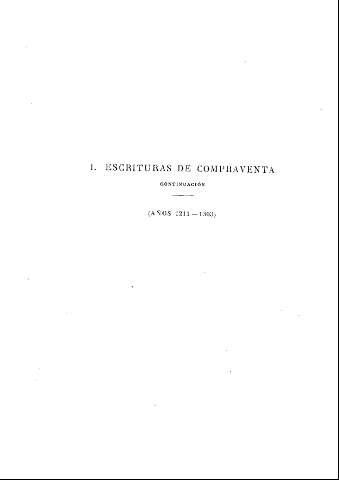 [I. Escrituras de Compraventa, continuación (Años 1211-1303)] %