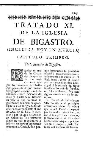 [Tratado XI. De la Iglesia de Bigastro] 123