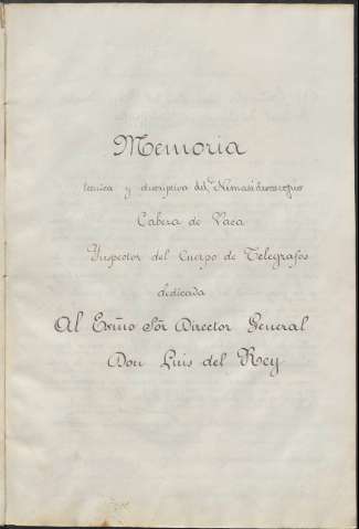 Memoria técnica y descriptiva del Nemasideroscopio (1883.)