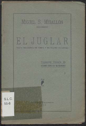 El juglar  : trova dramática en verso y en... (1.924.)