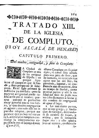 [Tratado XIII. De la Iglesia de Compluto] 161