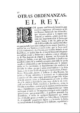 [Otras Ordenanzas, El Rey] 42